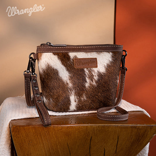 Wrangler Genuine Hair-On Cowhide Crossbody