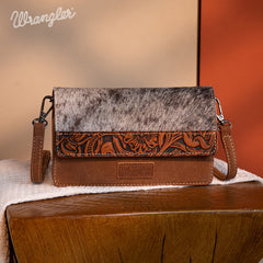 Wrangler Genuine Hair-On Cowhide Mini Crossbody