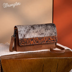 Wrangler Genuine Hair-On Cowhide Mini Crossbody