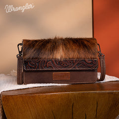 Wrangler Genuine Hair-On Cowhide Mini Crossbody