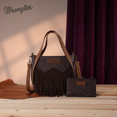 Wrangler Fringe Western Crossbody Purse Set