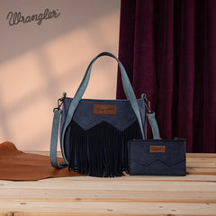 Wrangler Fringe Western Crossbody Purse Set