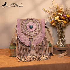 Montana West Concho Fringe Crossbody Purse