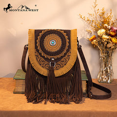 Montana West Concho Fringe Crossbody Purse