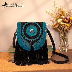 Montana West Concho Fringe Crossbody Purse