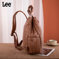 Lee Lightweight Quilted Puffy Drawstring Travel Backpack