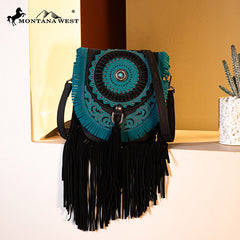 Montana West Concho Fringe Crossbody Purse