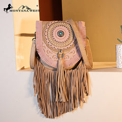 Montana West Concho Fringe Crossbody Purse