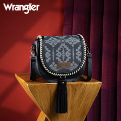 Wrangler Aztec Print Tassel Crossbody Bag