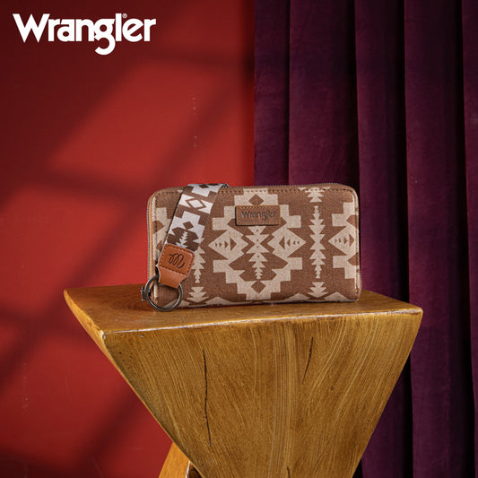 Wrangler All-Over Aztec Print Wristlet