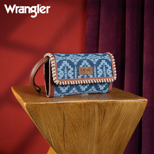 Wrangler All-Over Aztec Print Convertible Wallet