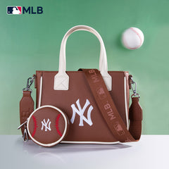 MLB New York Yankees Team Tote/Crossbody with Baseball Coin Pouch