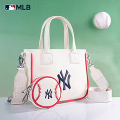 MLB New York Yankees Team Tote/Crossbody with Baseball Coin Pouch