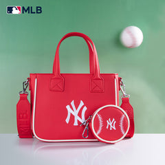 MLB New York Yankees Team Tote/Crossbody with Baseball Coin Pouch