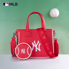 MLB New York Yankees Team Tote/Crossbody with Baseball Coin Pouch