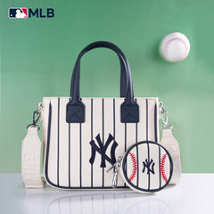 MLB New York Yankees Team Tote/Crossbody with Baseball Coin Pouch