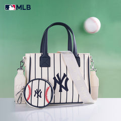 MLB New York Yankees Team Tote/Crossbody with Baseball Coin Pouch