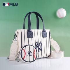 MLB New York Yankees Team Tote/Crossbody with Baseball Coin Pouch