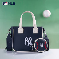 MLB New York Yankees Team Tote/Crossbody with Baseball Coin Pouch