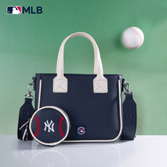 MLB New York Yankees Team Tote/Crossbody with Baseball Coin Pouch