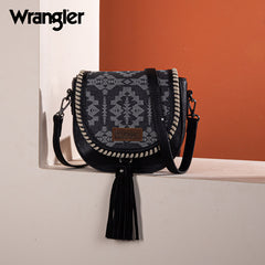 Wrangler Aztec Print Tassel Crossbody Bag