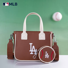 MLB Los Angeles Dodgers Team Tote/Crossbody with Baseball Coin Pouch