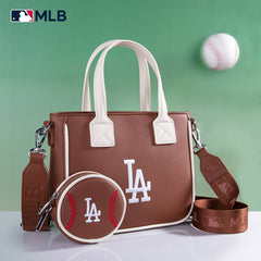 MLB Los Angeles Dodgers Team Tote/Crossbody with Baseball Coin Pouch