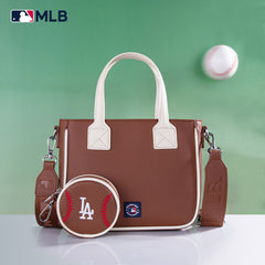 MLB Los Angeles Dodgers Team Tote/Crossbody with Baseball Coin Pouch