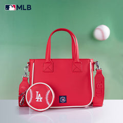 MLB Los Angeles Dodgers Team Tote/Crossbody with Baseball Coin Pouch