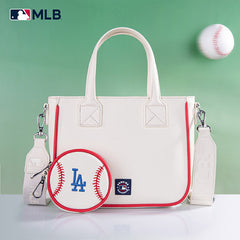 MLB Los Angeles Dodgers Team Tote/Crossbody with Baseball Coin Pouch