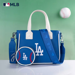 MLB Los Angeles Dodgers Team Tote/Crossbody with Baseball Coin Pouch