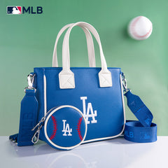 MLB Los Angeles Dodgers Team Tote/Crossbody with Baseball Coin Pouch