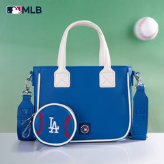 MLB Los Angeles Dodgers Team Tote/Crossbody with Baseball Coin Pouch