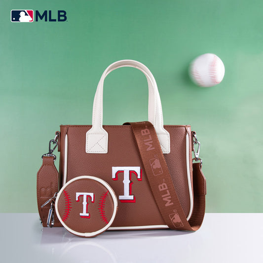 MLB Texas Rangers Team Tote/Crossbody with Baseball Coin Pouch