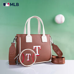 MLB Texas Rangers Team Tote/Crossbody with Baseball Coin Pouch