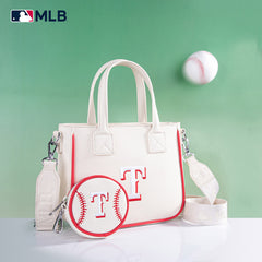 MLB Texas Rangers Team Tote/Crossbody with Baseball Coin Pouch