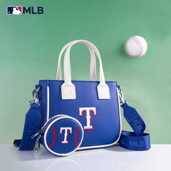 MLB Texas Rangers Team Tote/Crossbody with Baseball Coin Pouch