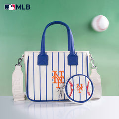 MLB New York Mets Team Tote/Crossbody with Baseball Coin Pouch