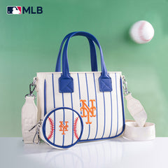 MLB New York Mets Team Tote/Crossbody with Baseball Coin Pouch