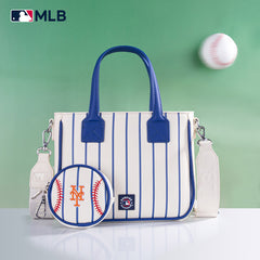 MLB New York Mets Team Tote/Crossbody with Baseball Coin Pouch