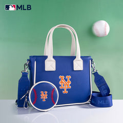 MLB New York Mets Team Tote/Crossbody with Baseball Coin Pouch