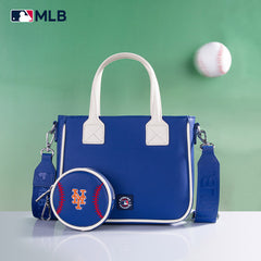 MLB New York Mets Team Tote/Crossbody with Baseball Coin Pouch