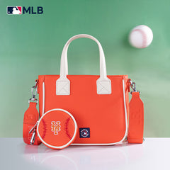 MLB New York Mets Team Tote/Crossbody with Baseball Coin Pouch