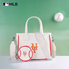 MLB New York Mets Team Tote/Crossbody with Baseball Coin Pouch