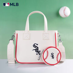 MLB Chicago White Sox Team Tote/Crossbody with Baseball Coin Pouch