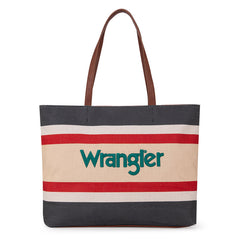 Wrangler Striped Canvas Tote Bag