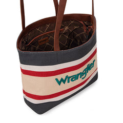 Wrangler Striped Canvas Tote Bag