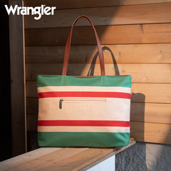 Wrangler Striped Canvas Tote Bag