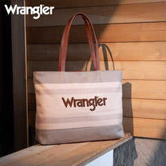 Wrangler Striped Canvas Tote Bag