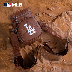 MLB Los Angeles Dodgers Crossbody Bag-Brown